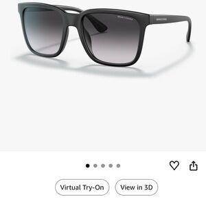 Armani Exchange Men’s Black Gradient Square Sunglasses